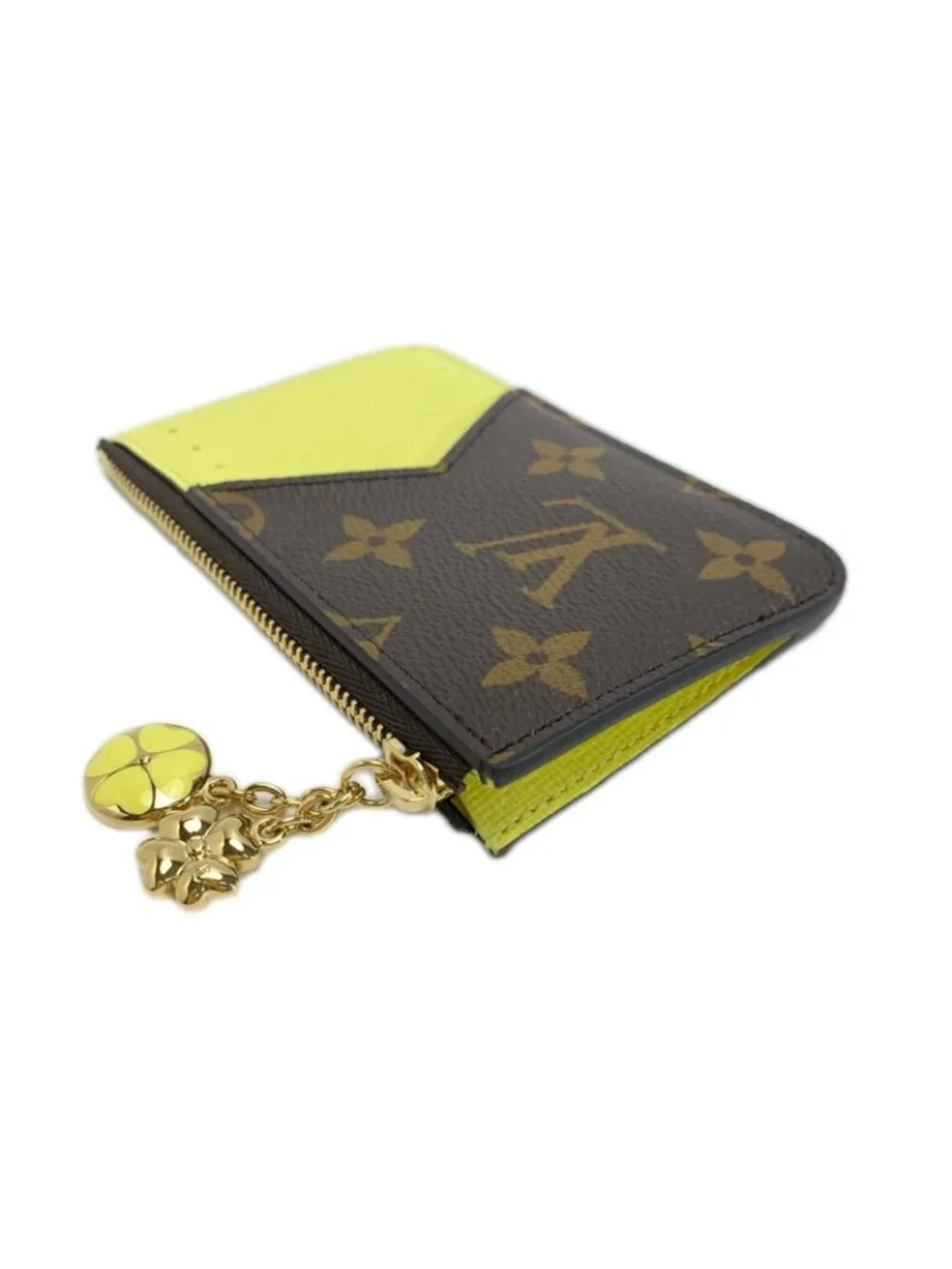 Louis Vuitton Monogram Card Case Romy Yellow Coin Purse